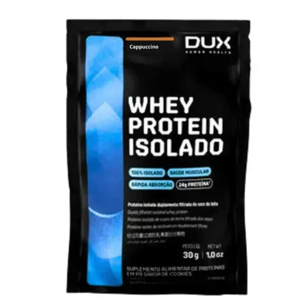 Whey Protein Isolado Cappuccino Caixa C/10 Sachês de 27g Dux